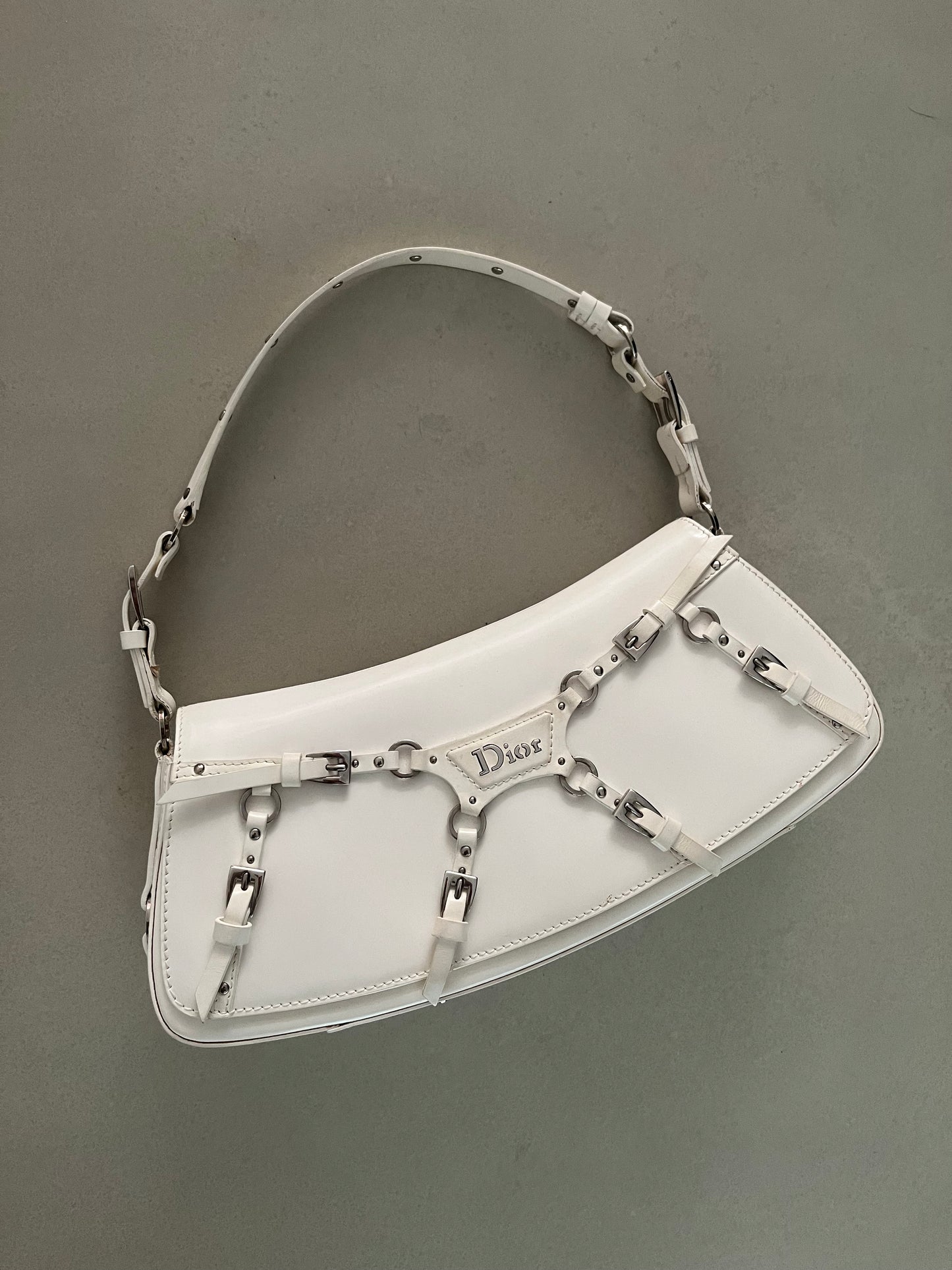 DIOR WHITE PUNK 2003 BONDAGE BAG