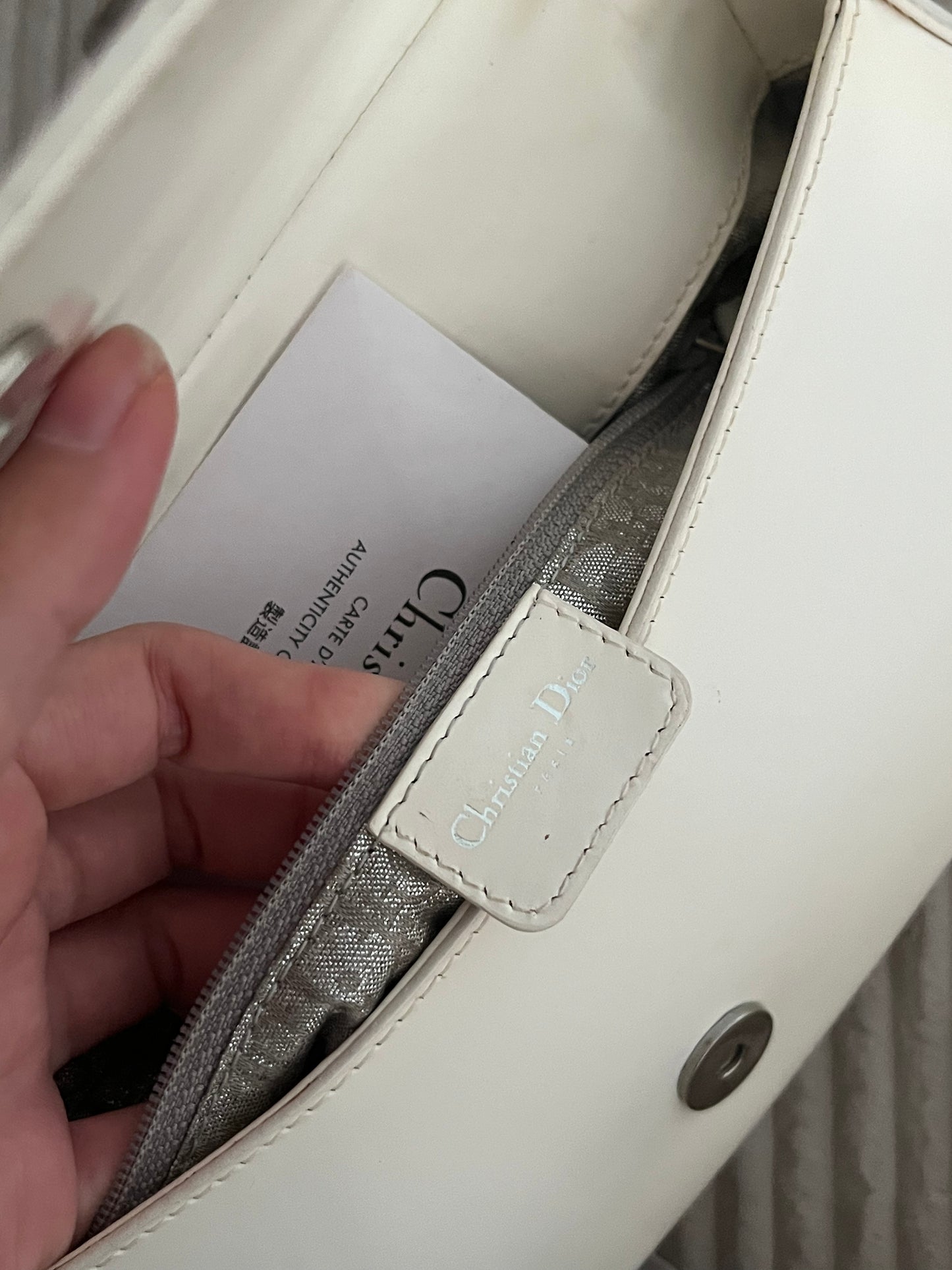 DIOR WHITE PUNK 2003 BONDAGE BAG