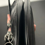 DIOR PUNK HARDCORE BLACK LEATHER SADDLE BAG
