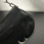 DIOR PUNK HARDCORE BLACK LEATHER SADDLE BAG