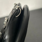 DIOR PUNK HARDCORE BLACK LEATHER SADDLE BAG