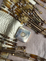 FENDI BAGUETTE GOLD BEADED YELLOW BAG