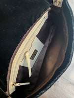 FENDI BAGUETTE BLACK VELVET FRINGE BAG