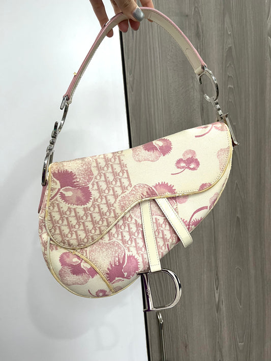 DIOR FLORAL SADDLE BAG