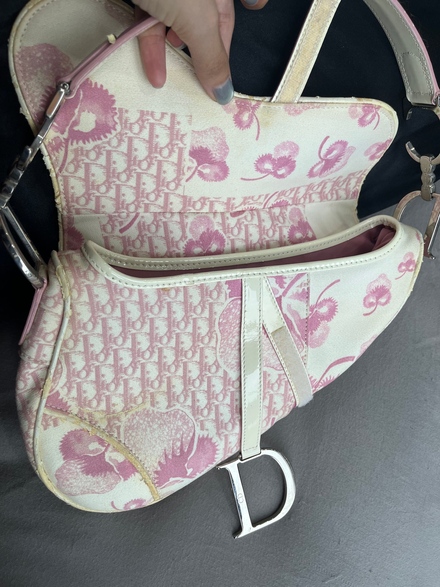 DIOR FLORAL SADDLE BAG