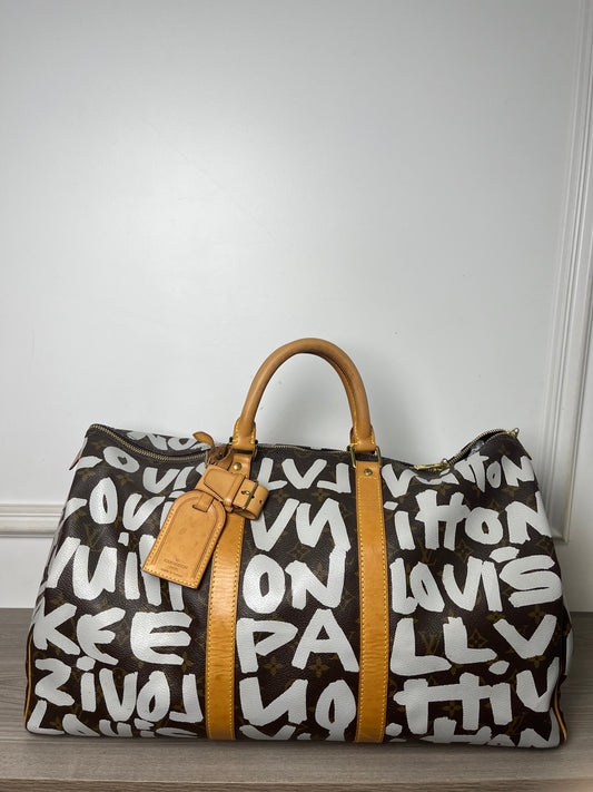 LOUIS VUITTON STEPHEN SPROUSE 2001 KEEPALL TRAVEL BAG