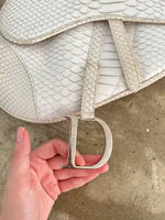 DIOR SNAKE SKIN SADDLE BAG