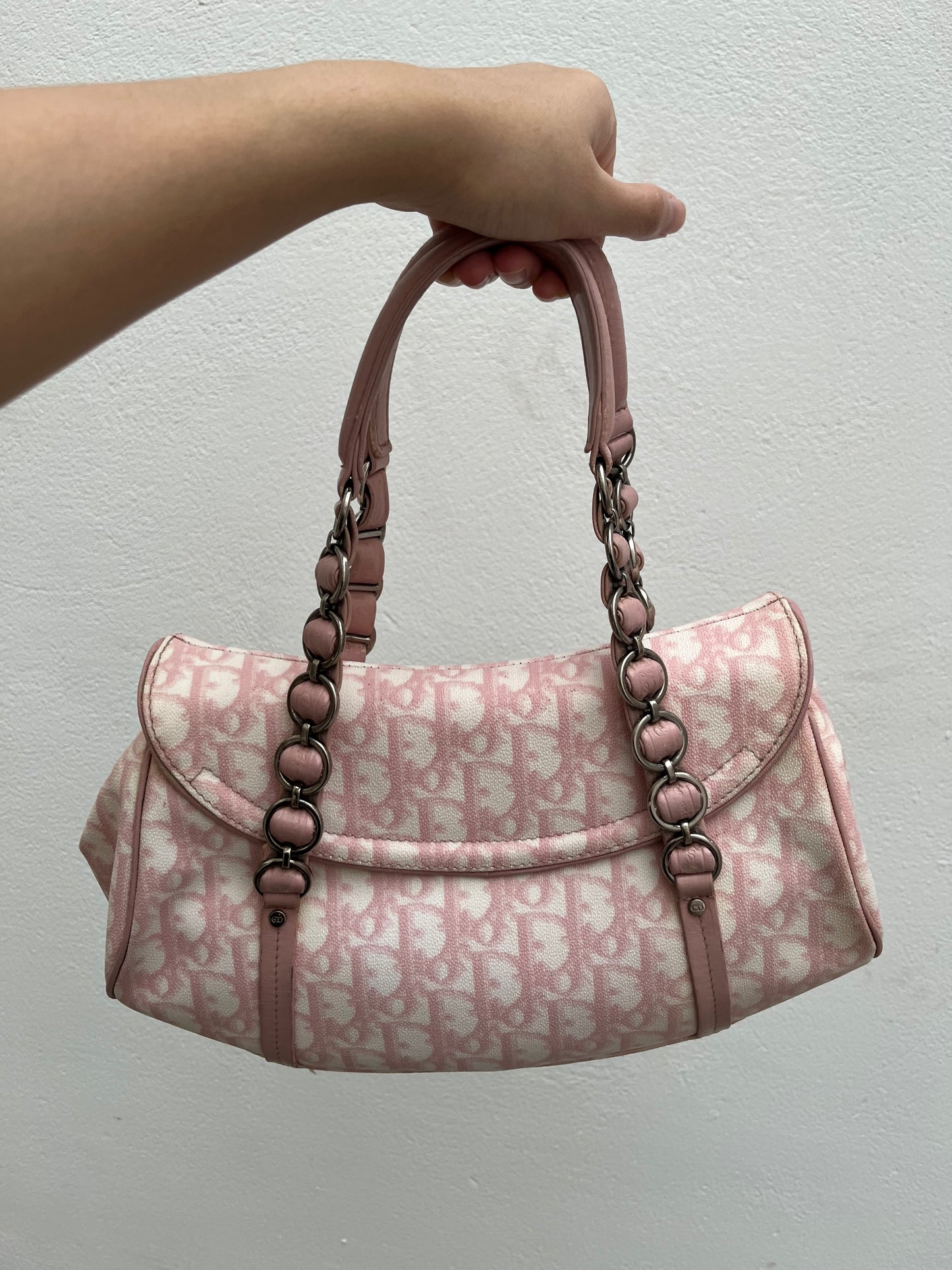 DIOR PINK TROTTER ROMANTIQUE GIRLY MONOGRAM BAG