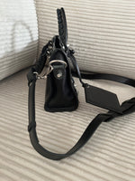 BALENCIAGA BLACK LEATHER MINI CITY BAG
