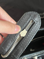 BALENCIAGA BLACK LEATHER MINI CITY BAG
