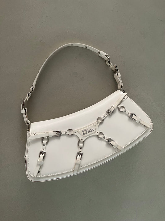 DIOR WHITE PUNK 2003 BONDAGE BAG