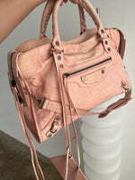 BALENCIAGA PINK DIRTY CITY BAG