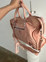 BALENCIAGA PINK DIRTY CITY BAG