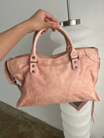 BALENCIAGA PINK DIRTY CITY BAG