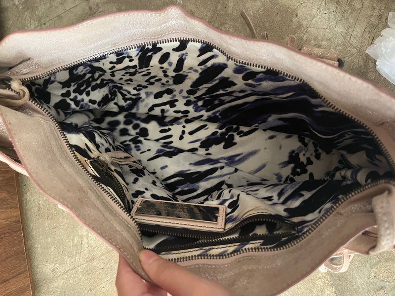 BALENCIAGA ROSA GLITTER NEIMAN MARCUS CITY BAG