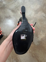 PRADA FLAME FIRE BLACK ORANGE HEELS