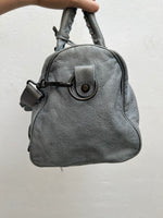 BALENCIAGA TWIGGY GREY BLUE LEATHER HANDBAG