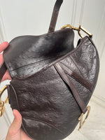 DIOR OSTRICH SADDLE BAG