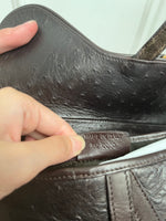 DIOR OSTRICH SADDLE BAG