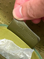 DIOR GREEN OSTRICH SADDLE BAG