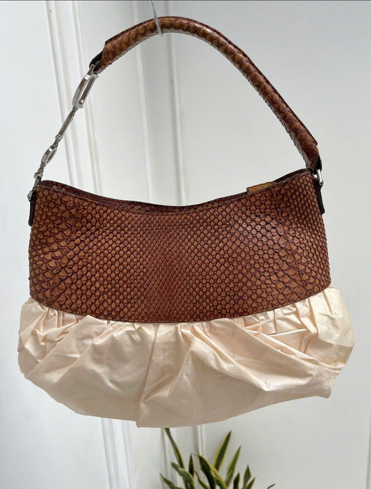 DIOR PINK BALLET CORSET LEATHER BAG