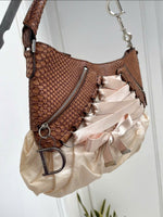 DIOR PINK BALLET CORSET LEATHER BAG