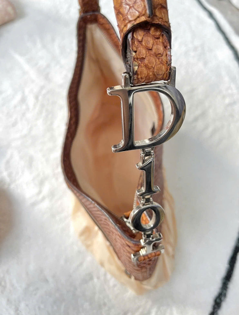 DIOR PINK BALLET CORSET LEATHER BAG