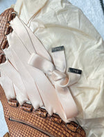 DIOR PINK BALLET CORSET LEATHER BAG
