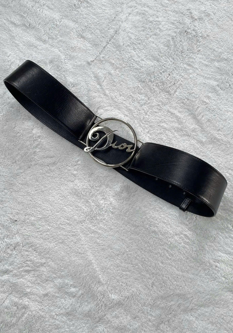 DIOR LOGO LEATHER BELT VINTAGE