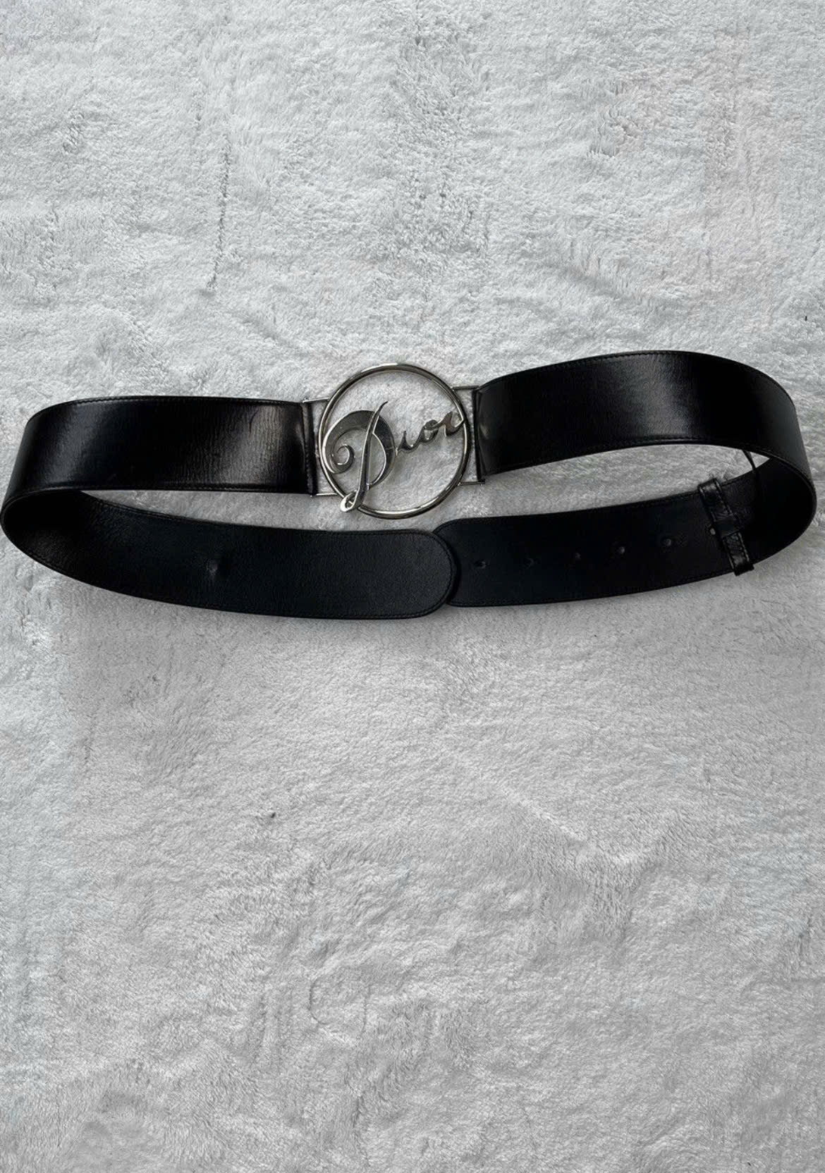 DIOR LOGO LEATHER BELT VINTAGE
