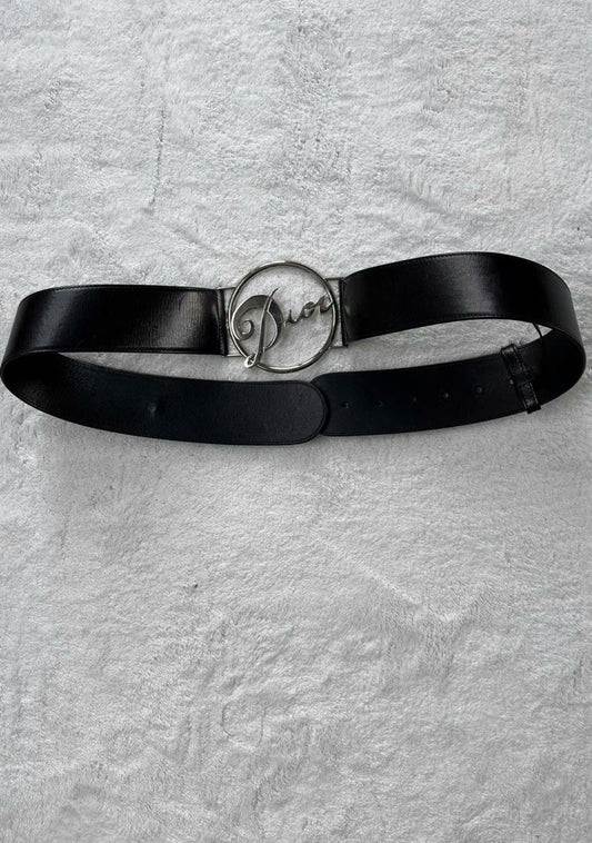 DIOR LOGO LEATHER BELT VINTAGE