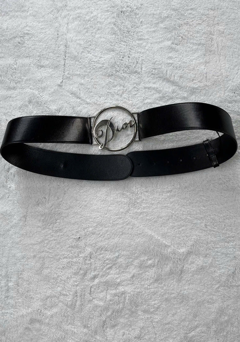 DIOR LOGO LEATHER BELT VINTAGE