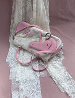 DIOR PINK SAKURA FLORAL DOUBLE SADDLE BAG