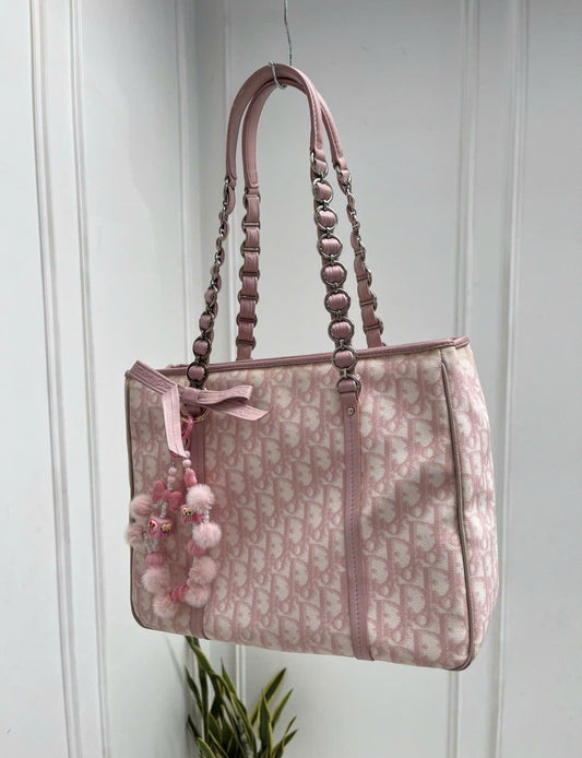 DIOR PINK TROTTER ROMANTIQUE TOTE BAG
