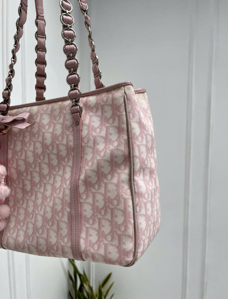 DIOR PINK TROTTER ROMANTIQUE TOTE BAG