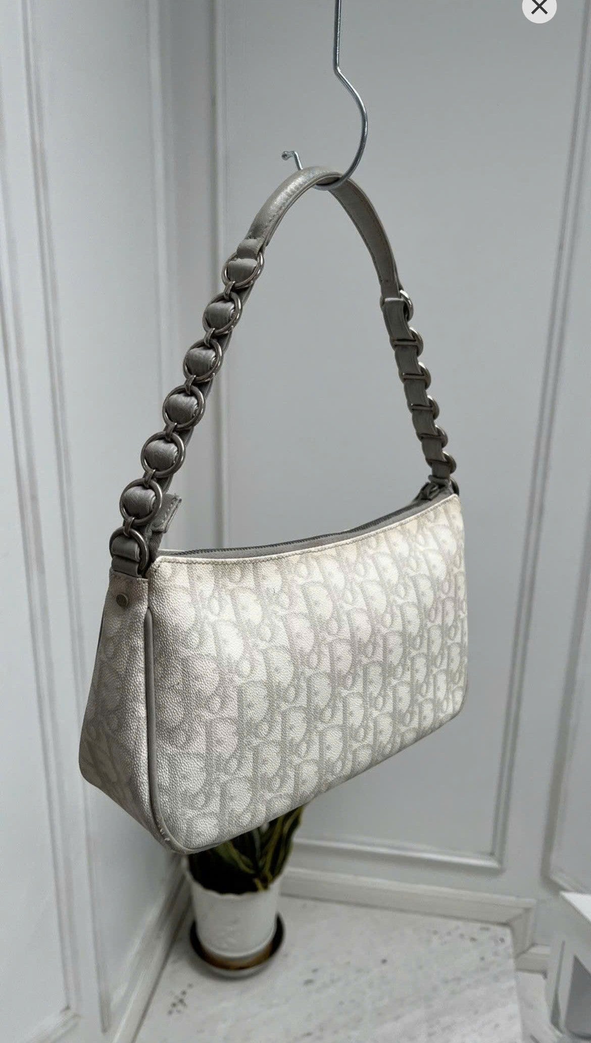 DIOR ROMANTIQUE TROTTER MONOGRAM RIBBON BAG