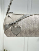 DIOR GREY MONOGRAM GIRLY ROMANTIQUE TROTTER BAG