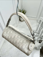 DIOR GREY MONOGRAM GIRLY ROMANTIQUE TROTTER BAG