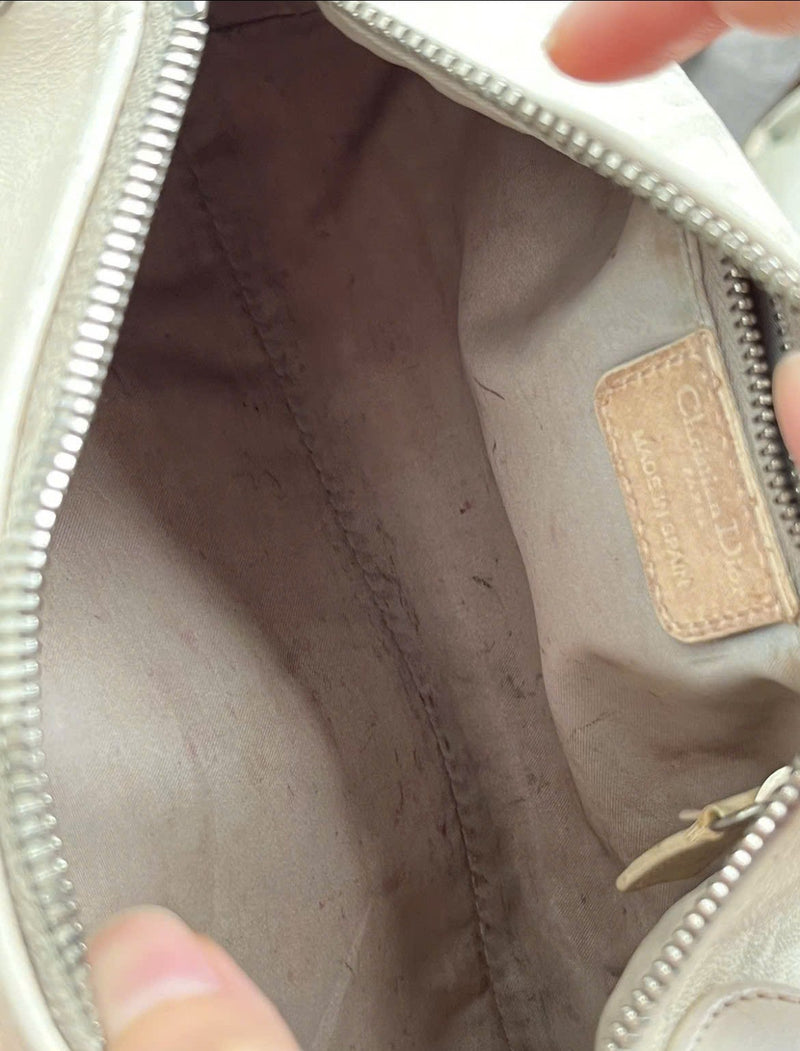 DIOR GREY MONOGRAM GIRLY ROMANTIQUE TROTTER BAG