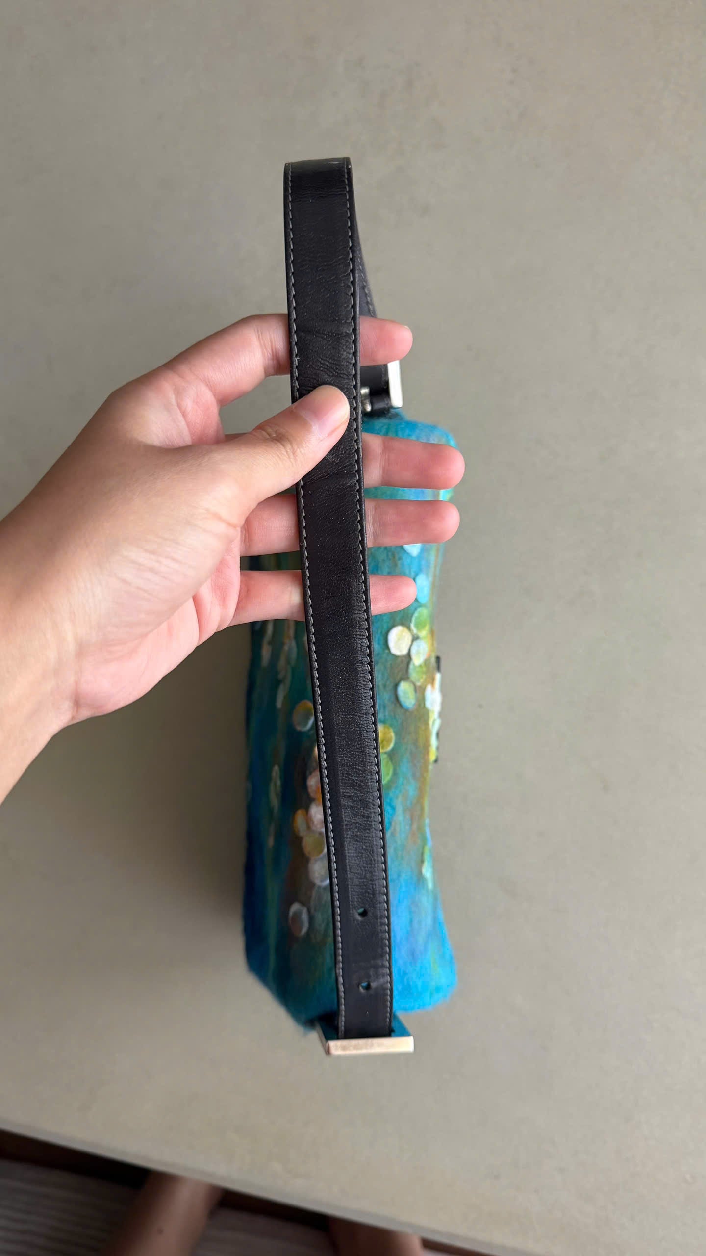 FENDI WOOL FELT CRAFTED BAGUETTE