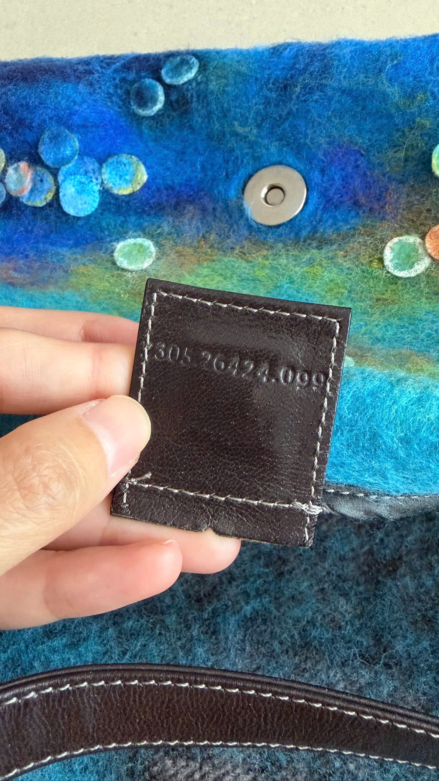 FENDI WOOL FELT CRAFTED BAGUETTE