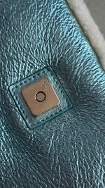 FENDI BLUE METALLIC BAGUETTE BAG